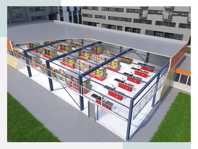 Строительство магазинов в Луга от 619 руб. за м²