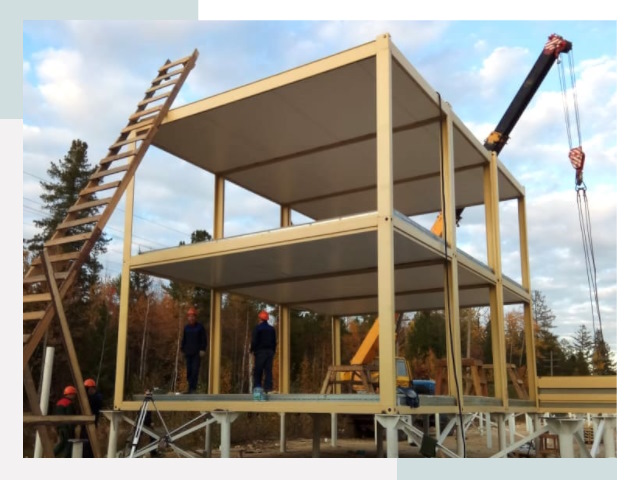 Строительство модульных здания Луга