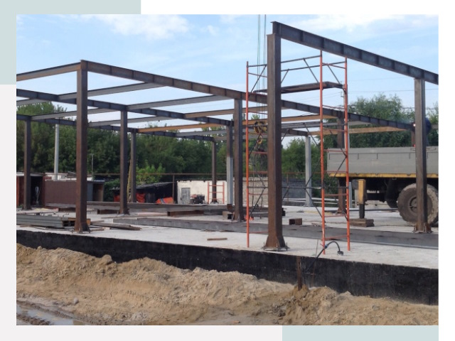 Фундамент для ангаров в Луге